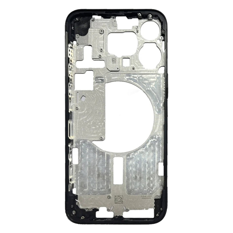 For iPhone 15 Pro Max Middle Frame Bezel Plate with Side Keys + Card Tray, Version:CE EU Version(Black) - LCD Related Parts by buy2fix | Online Shopping UK | buy2fix