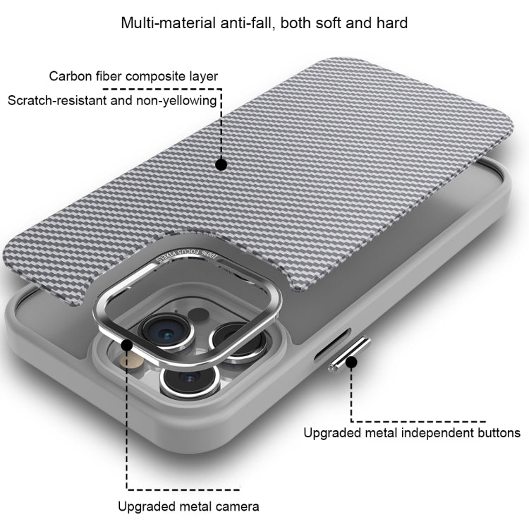 For iPhone 12 Pro Carbon Fiber Texture MagSafe Magnetic Shockproof Phone Case(Blue) - iPhone 12 / 12 Pro Cases by buy2fix | Online Shopping UK | buy2fix