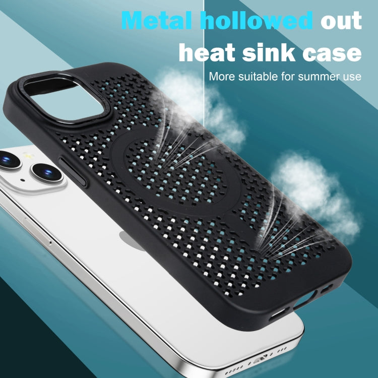 For iPhone 14 Plus Ice Feeling Cooling MagSafe Magnetic Phone Case(Black) - iPhone 14 Plus Cases by buy2fix | Online Shopping UK | buy2fix