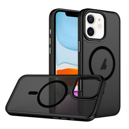 For iPhone 11 Skin Feel Frosted MagSafe Magnetic Phone Case(Transparent Black) - iPhone 11 Cases by buy2fix | Online Shopping UK | buy2fix