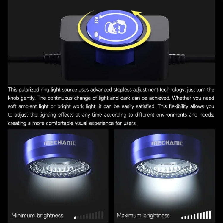 Mechanic LS720 Ultra High Lumen Adjustable Microscope Polarization Ring Lamp for Remover Glare - Microscope Magnifier Series by MECHANIC | Online Shopping UK | buy2fix