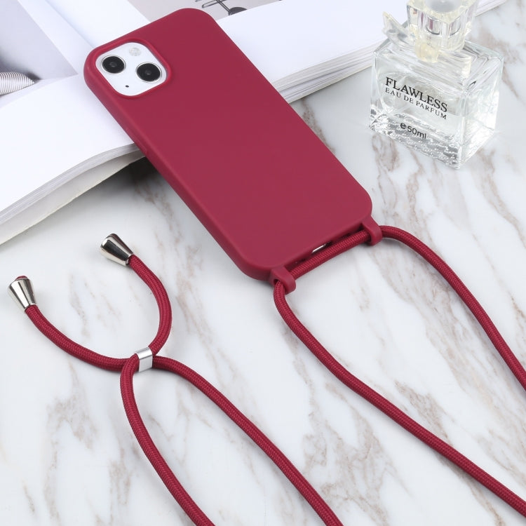 For iPhone 16 Pro Candy Colors TPU Protective Phone Case with Lanyard (Red) - iPhone 16 Pro Cases by buy2fix | Online Shopping UK | buy2fix