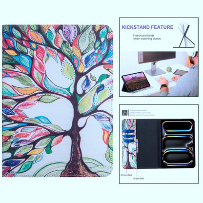 For Samsung Galaxy Tab S9 / S9 FE Colored Drawing Leather Tablet Case(Life Tree) - Galaxy Tab S9 Cases by buy2fix | Online Shopping UK | buy2fix