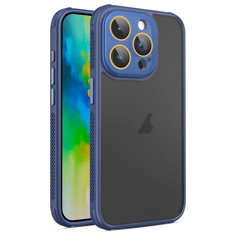 For iPhone 16 Pro Side Cooling Skin Feel Frosted Phone Case(Blue) - iPhone 16 Pro Cases by buy2fix | Online Shopping UK | buy2fix