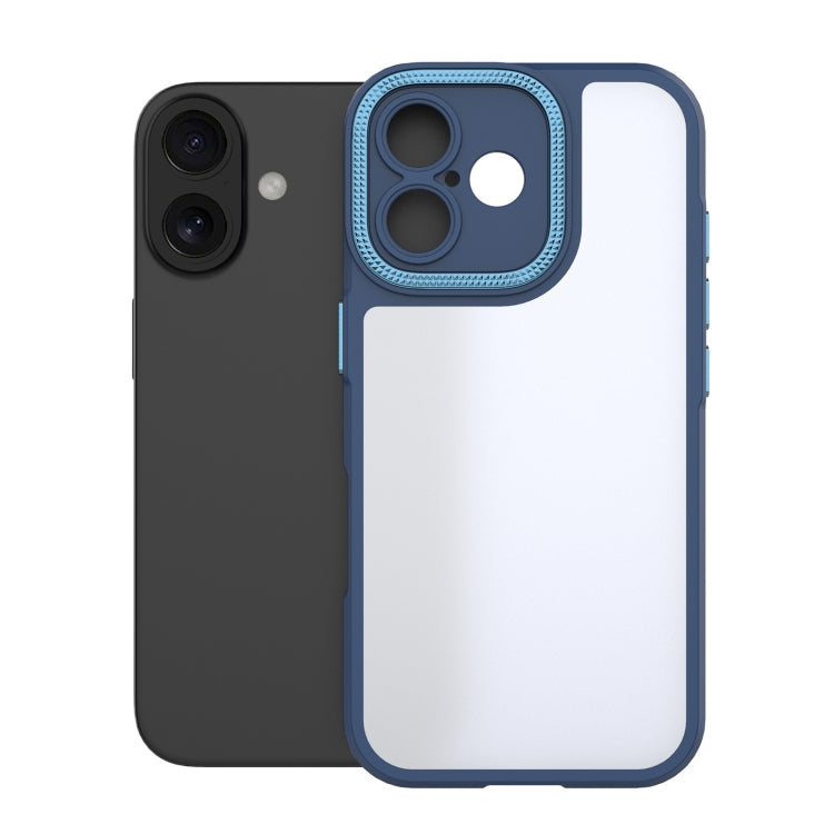 For iPhone 16 Bodyguard Micro Matte PC Hybrid TPU Phone Case(Blue) - iPhone 16 Cases by buy2fix | Online Shopping UK | buy2fix