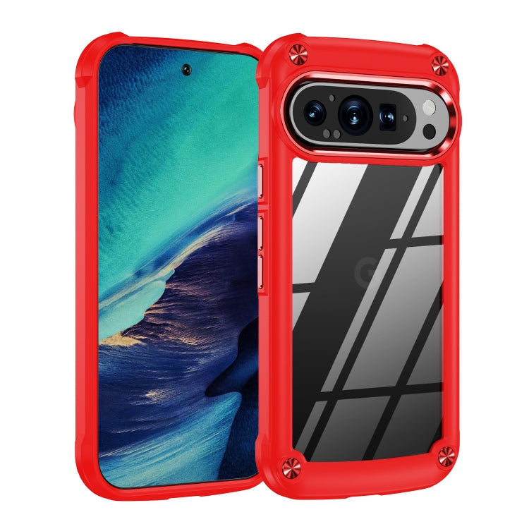 For Google Pixel 9 Pro XL TPU + PC Lens Protection Phone Case(Red) - Google Cases by buy2fix | Online Shopping UK | buy2fix