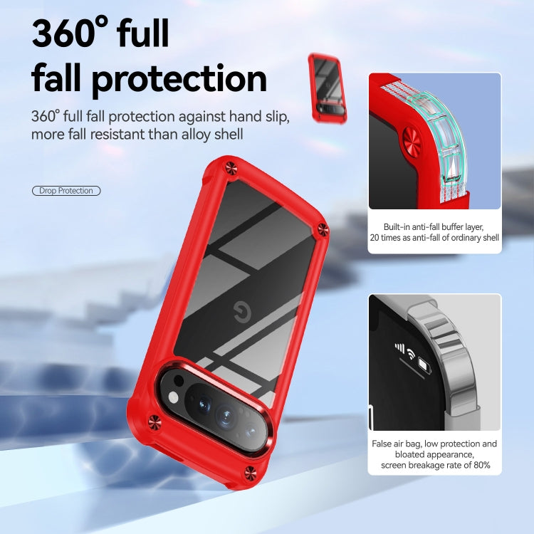 For Google Pixel 9 Pro XL TPU + PC Lens Protection Phone Case(Red) - Google Cases by buy2fix | Online Shopping UK | buy2fix