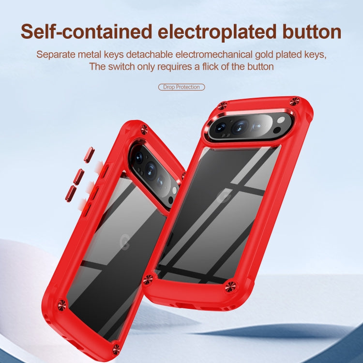 For Google Pixel 9 Pro XL TPU + PC Lens Protection Phone Case(Red) - Google Cases by buy2fix | Online Shopping UK | buy2fix