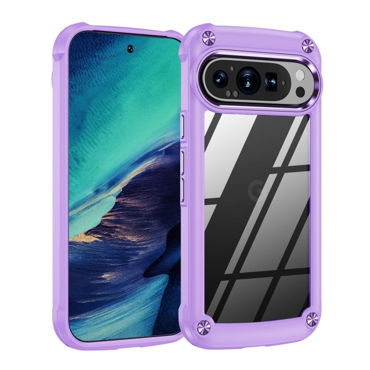 For Google Pixel 9 Pro XL TPU + PC Lens Protection Phone Case(Purple) - Google Cases by buy2fix | Online Shopping UK | buy2fix