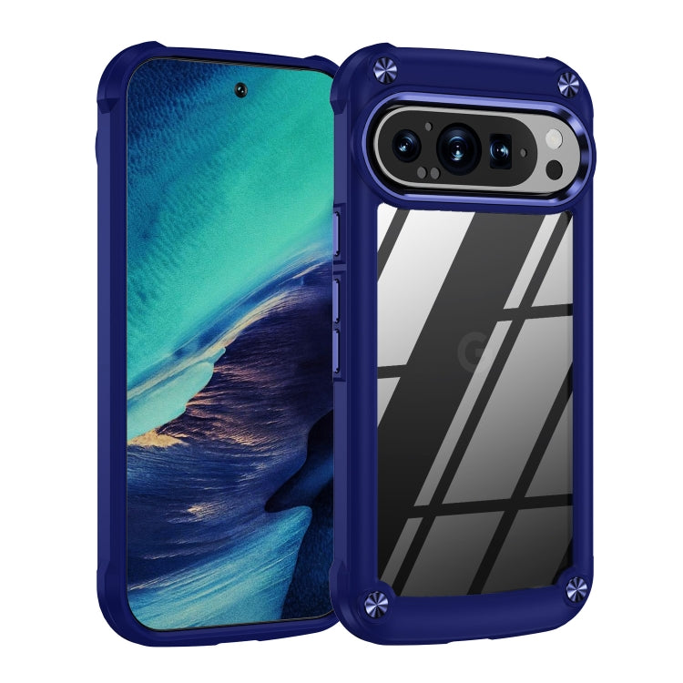 For Google Pixel 9 / 9 Pro TPU + PC Lens Protection Phone Case(Blue) - Google Cases by buy2fix | Online Shopping UK | buy2fix