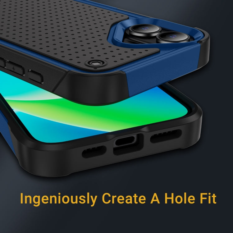 For iPhone 16 Plus PC + TPU Shockproof Protective Phone Case(Blue+Black) - iPhone 16 Plus Cases by buy2fix | Online Shopping UK | buy2fix