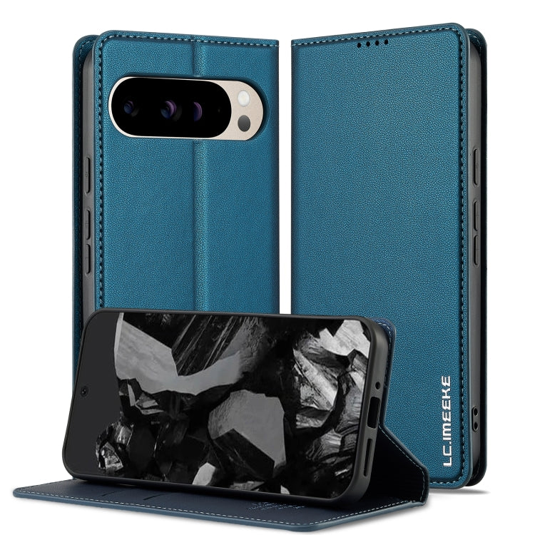 For Google Pixel 9 Pro XL LC.IMEEKE L1 Series Frosted Fine Texture PU Phone Case(Blue) - Google Cases by LC.IMEEKE | Online Shopping UK | buy2fix