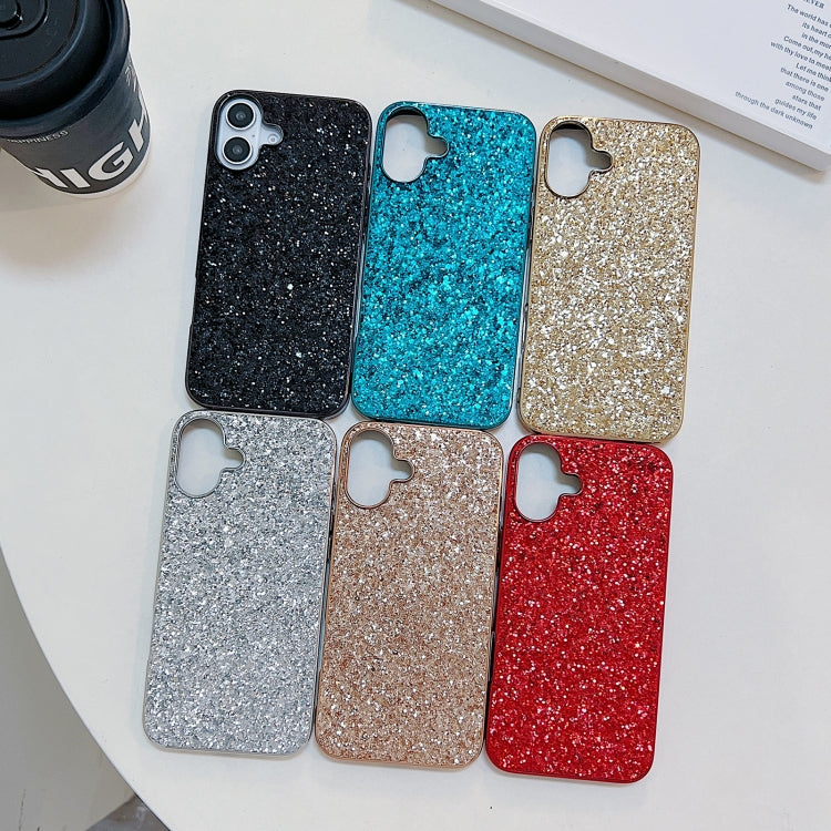 For iPhone 16 Plus Glitter Powder Shockproof TPU Phone Case(Gold) - iPhone 16 Plus Cases by buy2fix | Online Shopping UK | buy2fix