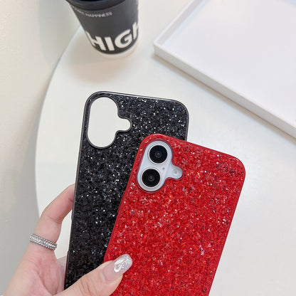 For iPhone 16 Glitter Powder Shockproof TPU Phone Case(Silver) - iPhone 16 Cases by buy2fix | Online Shopping UK | buy2fix