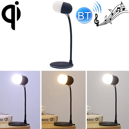 L4 Multifunctional Wireless Charging LED Desk Lamp with Bluetooth 5.0 Speaker(Black) - Desk Lamps by buy2fix | Online Shopping UK | buy2fix