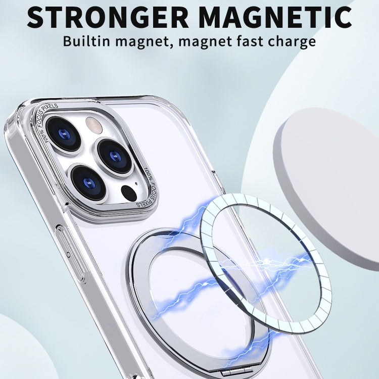 For iPhone 16 Pro Max Wing Series MagSafe Magnetic Ring Holder Phone Case(Transparent) - iPhone 16 Pro Max Cases by buy2fix | Online Shopping UK | buy2fix