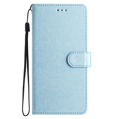 For iPhone 16 Plus Silk Texture Horizontal Flip Leather Phone Case(Light Blue) - iPhone 16 Plus Cases by buy2fix | Online Shopping UK | buy2fix