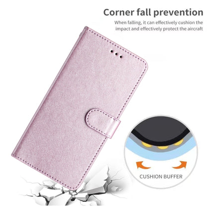 For iPhone 16 Plus Silk Texture Horizontal Flip Leather Phone Case(Rose Pink) - iPhone 16 Plus Cases by buy2fix | Online Shopping UK | buy2fix