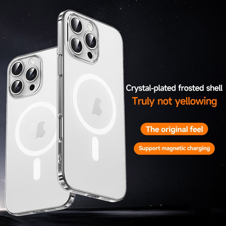 For iPhone 16 Pro SULADA Crystal Sand Series Electroplating Frosted MagSafe Magnetic Phone Case(Transparent) - iPhone 16 Pro Cases by SULADA | Online Shopping UK | buy2fix