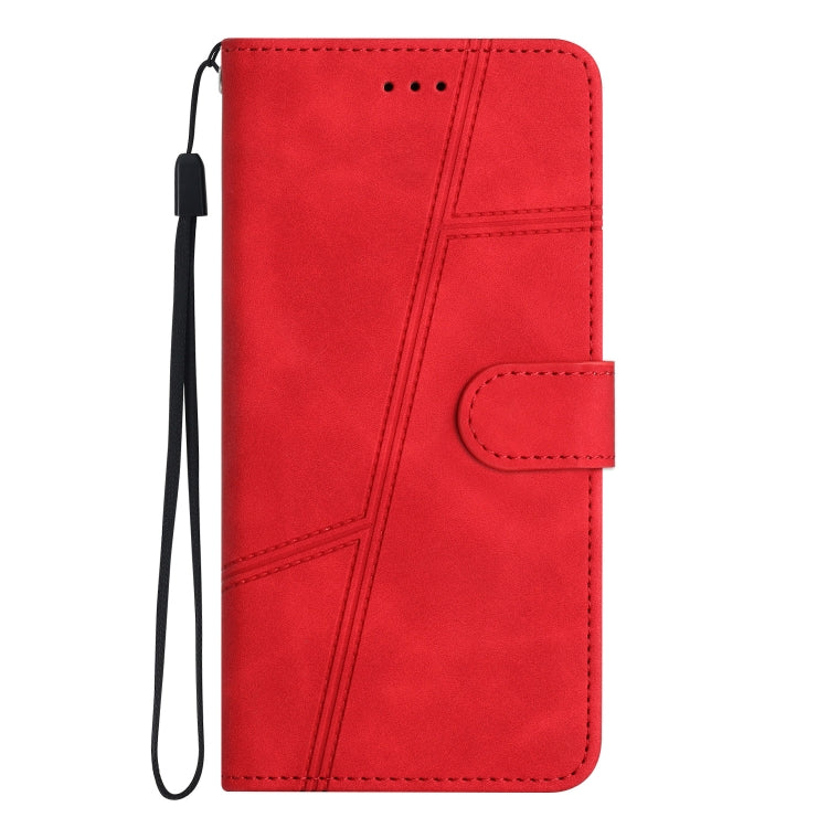 For iPhone 16 Plus Skin-feel Stitching Leather Phone Case(Red) - iPhone 16 Plus Cases by buy2fix | Online Shopping UK | buy2fix