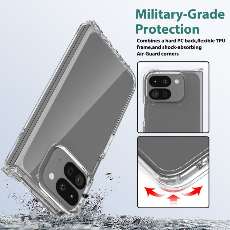 For Google Pixel 9 Pro Fold Scratchproof Acrylic TPU Phone Case(Transparent) - Google Cases by buy2fix | Online Shopping UK | buy2fix