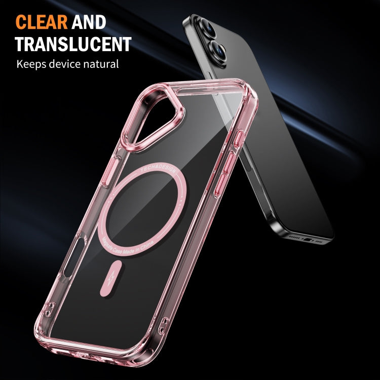 For iPhone 16 Plus Airbag Magsafe PC Hybrid TPU Phone Case(Clear Pink) - iPhone 16 Plus Cases by buy2fix | Online Shopping UK | buy2fix