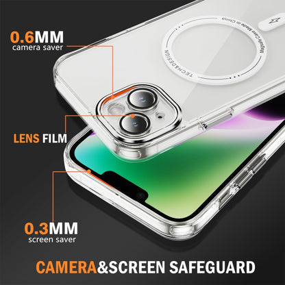 For iPhone 14 Airbag Magsafe PC Hybrid TPU Phone Case(Transparent) - iPhone 14 Cases by buy2fix | Online Shopping UK | buy2fix