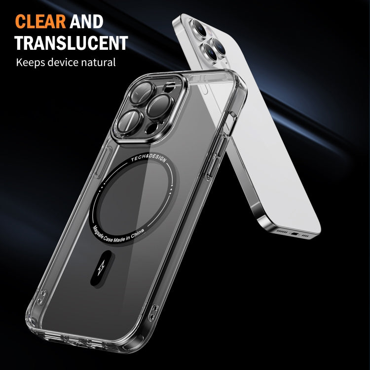 For iPhone 12 Pro Airbag Magsafe PC Hybrid TPU Phone Case(Clear Black) - iPhone 12 / 12 Pro Cases by buy2fix | Online Shopping UK | buy2fix