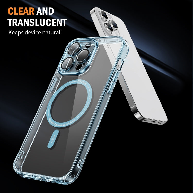 For iPhone 11 Pro Airbag Magsafe PC Hybrid TPU Phone Case(Clear Blue) - iPhone 11 Pro Cases by buy2fix | Online Shopping UK | buy2fix