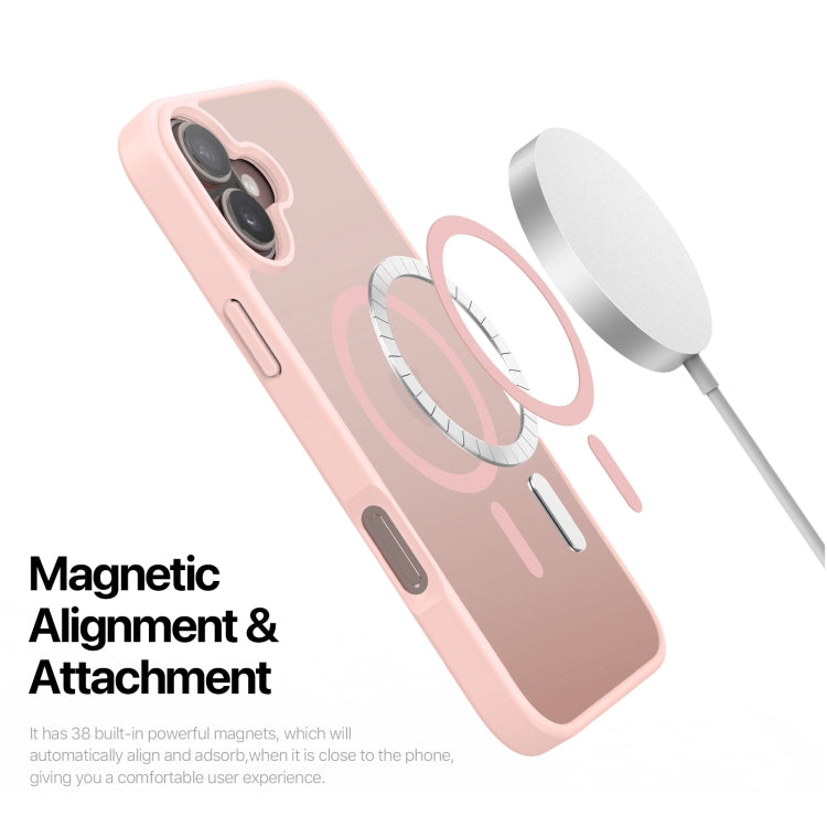 For iPhone 16 DUX DUCIS Yind Series MagSafe TPU Hybrid PC Phone Case(Light Pink) - iPhone 16 Cases by DUX DUCIS | Online Shopping UK | buy2fix