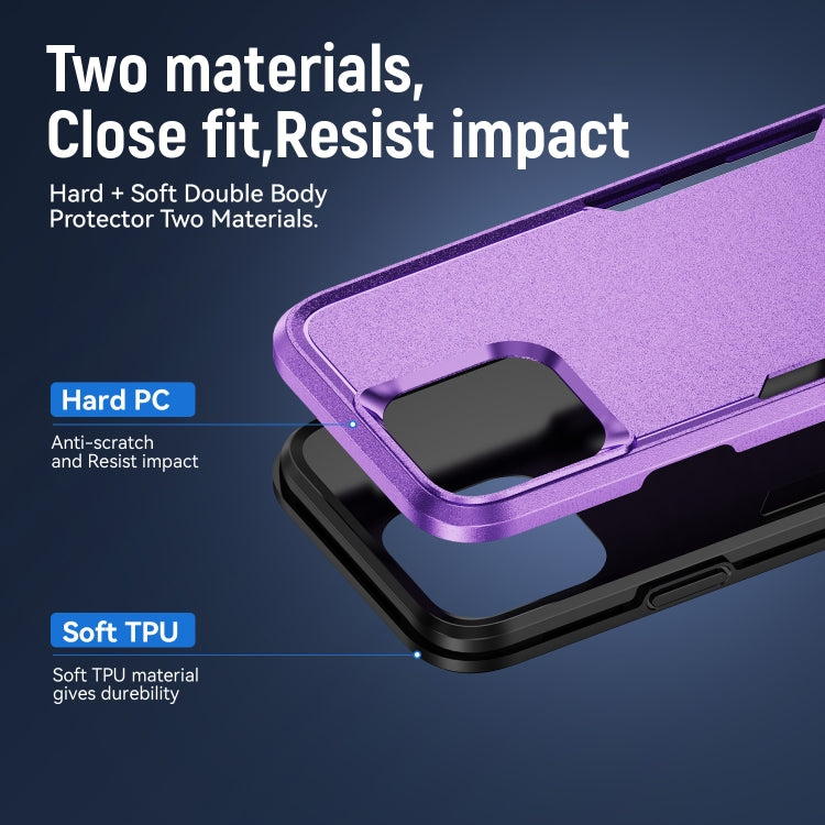 For iPhone 16 Pro Max Pioneer Armor Heavy Duty PC + TPU Phone Case(Purple+Black) - iPhone 16 Pro Max Cases by buy2fix | Online Shopping UK | buy2fix