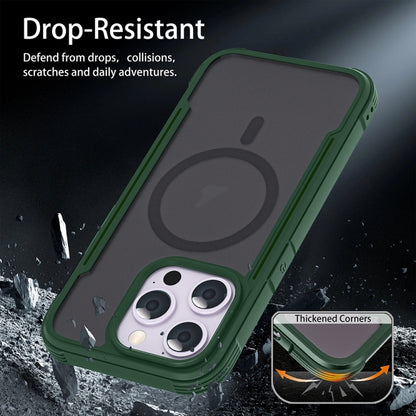 For iPhone 16 Pro Max Skin Feel Frosted MagSafe Magnetic PC Hybrid TPU Phone Case(Green) - iPhone 16 Pro Max Cases by buy2fix | Online Shopping UK | buy2fix