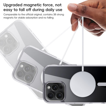 For iPhone 16 Crystal Clear MagSafe Magnetic Phone Case(Transparent Black) - iPhone 16 Cases by buy2fix | Online Shopping UK | buy2fix