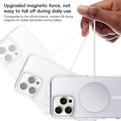 For iPhone 16 Crystal Clear Frosted MagSafe Magnetic Phone Case(Transparent Black) - iPhone 16 Cases by buy2fix | Online Shopping UK | buy2fix