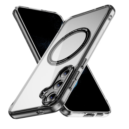 For Samsung Galaxy S24 5G Airbag Magsafe PC Hybrid TPU Phone Case(Clear Black) - Galaxy S24 5G Cases by buy2fix | Online Shopping UK | buy2fix