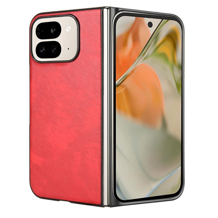 For Google Pixel 9 Pro Fold Litchi Texture Back Cover Phone Case(Red) - Google Cases by buy2fix | Online Shopping UK | buy2fix