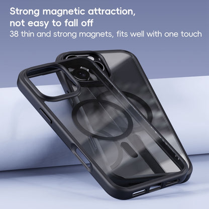 For iPhone 16 Ming Shield Series MagSafe Magnetic Phone Case(Black) - iPhone 16 Cases by buy2fix | Online Shopping UK | buy2fix