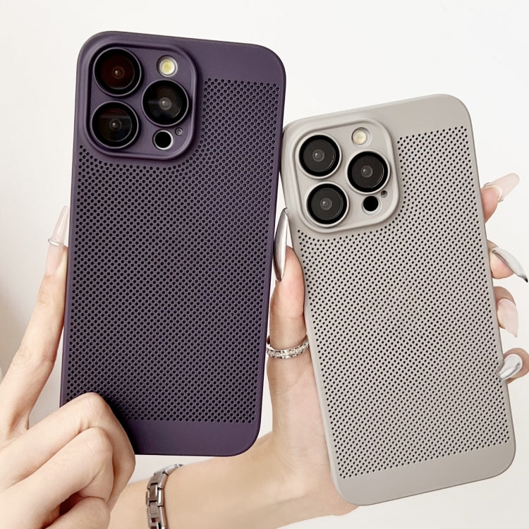 For iPhone 13 Frameless Oil Spray PC Cooling Phone Case(Purple) - iPhone 13 Cases by buy2fix | Online Shopping UK | buy2fix