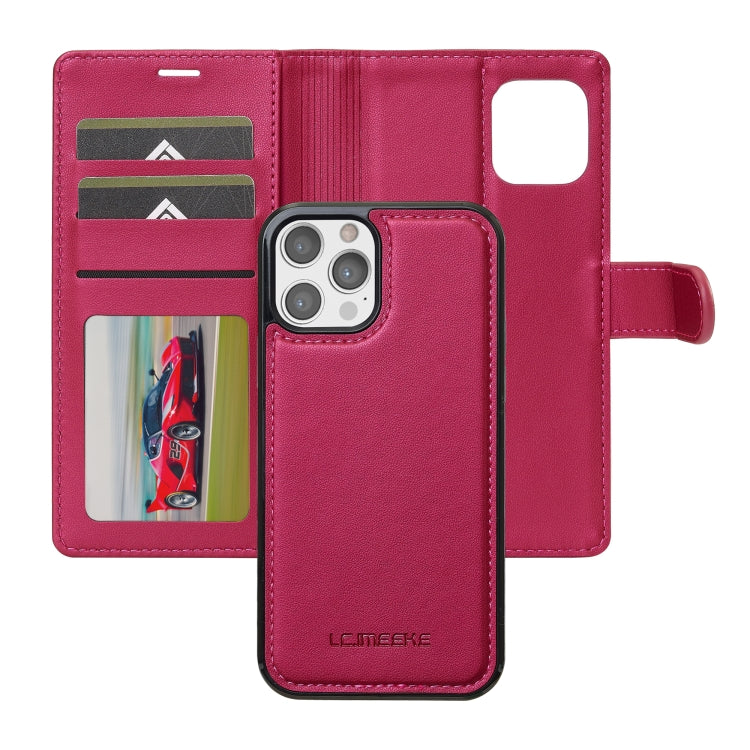 For iPhone 12 Pro Max LC.IMEEKE L2 Series Detachable Magsafe PU Phone Case with Lanyard(Red) - iPhone 12 Pro Max Cases by LC.IMEEKE | Online Shopping UK | buy2fix