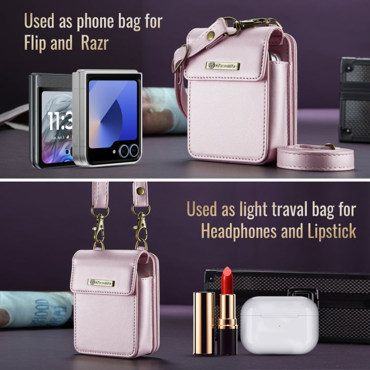 For Samsung Z Flip Series CaseMe Me50 Mini Lanyard Universal Bag(Pink) - Galaxy Z Flip6 5G Cases by CaseMe | Online Shopping UK | buy2fix