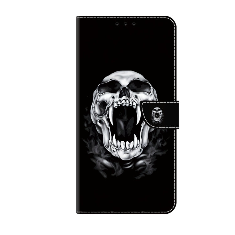 For iPhone 16 Plus Crystal Painted Leather Phone case(Skull) - iPhone 16 Plus Cases by buy2fix | Online Shopping UK | buy2fix