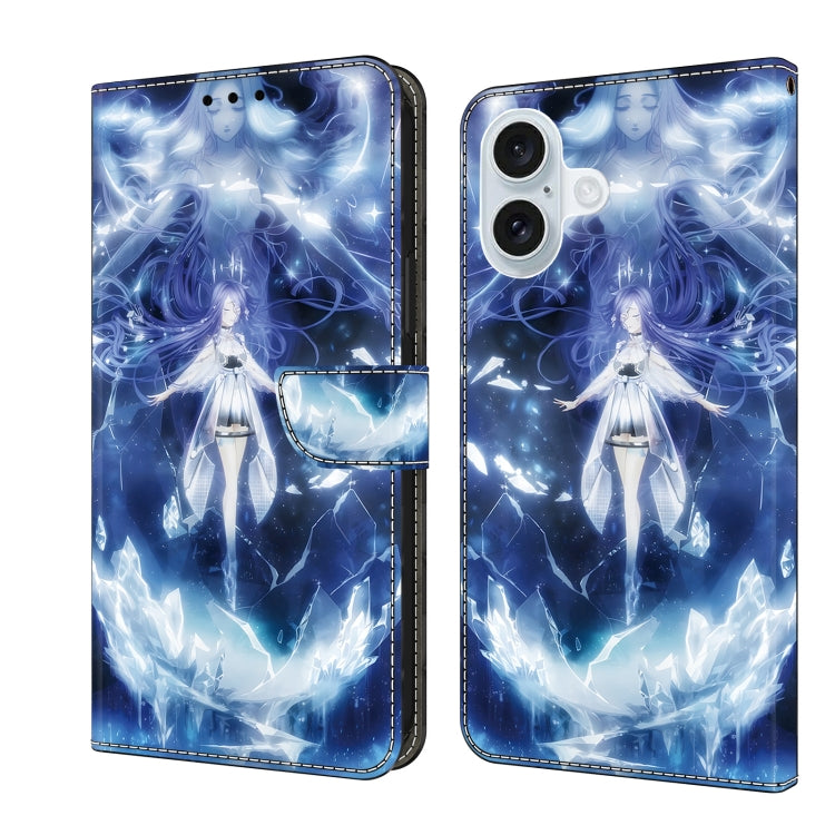 For iPhone 16 Plus Crystal Painted Leather Phone case(Magic Fairy) - iPhone 16 Plus Cases by buy2fix | Online Shopping UK | buy2fix