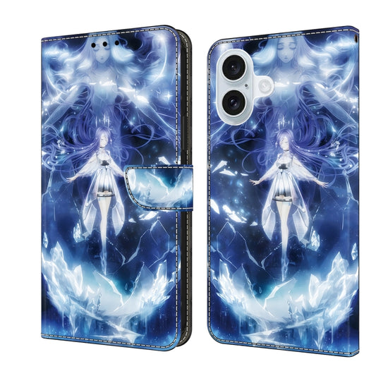 For iPhone 16 Plus Crystal Painted Leather Phone case(Magic Fairy) - iPhone 16 Plus Cases by buy2fix | Online Shopping UK | buy2fix