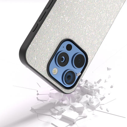 For iPhone 16 Pro Black Frame Colorful Glitter Phone Case(White) - iPhone 16 Pro Cases by buy2fix | Online Shopping UK | buy2fix