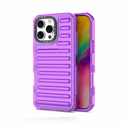 For iPhone 16 Pro Max High Transparency TPU Hybrid PC Airbag Phone Case(Transparent Purple) - iPhone 16 Pro Max Cases by buy2fix | Online Shopping UK | buy2fix