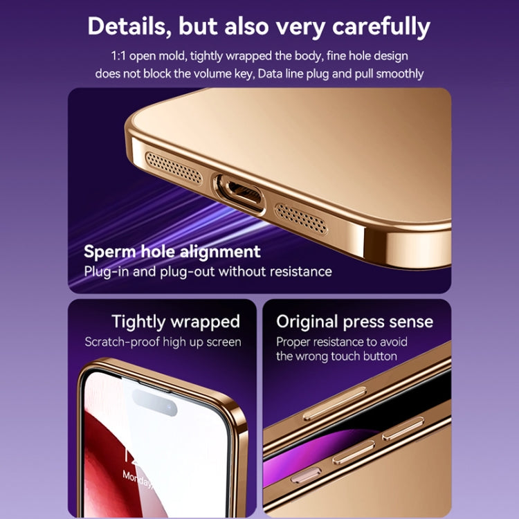 For iPhone 16 Pro SULADA Natural Color Series Electroplating Frosted TPU Phone Case(Gold) - iPhone 16 Pro Cases by SULADA | Online Shopping UK | buy2fix