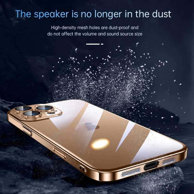 For iPhone 16 Plus SULADA JINGJIA Series Lens Protector Hard PC Phone Case(Gold) - iPhone 16 Plus Cases by SULADA | Online Shopping UK | buy2fix