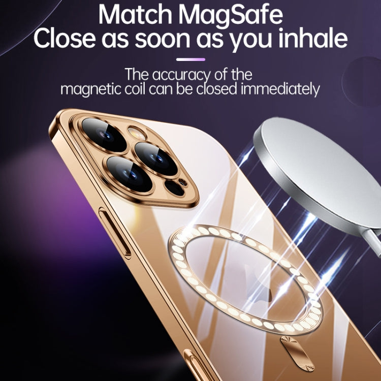 For iPhone 16 Pro SULADA MagSafe Plating TPU Shockproof Phone Soft Case(Gold) - iPhone 16 Pro Cases by SULADA | Online Shopping UK | buy2fix