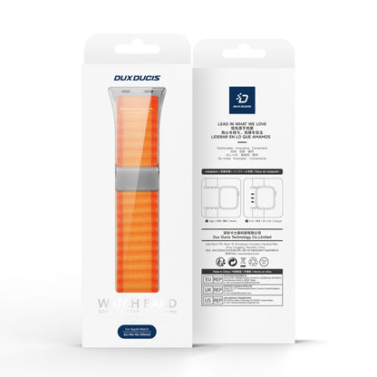 For Apple Watch SE 2022 44mm DUX DUCIS YC Series Ocean Nylon Watch Band(Orange) - Watch Bands by DUX DUCIS | Online Shopping UK | buy2fix