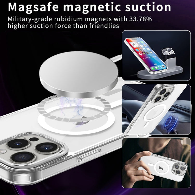 For iPhone 16 Pro Max Ice Color Magnetic Series Magsafe Magnetic PC Hybrid TPU Phone Case(Transparent) - iPhone 16 Pro Max Cases by buy2fix | Online Shopping UK | buy2fix